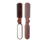 Voyage Crinière Brosse À Cheveux Avec Miroir Et Massage Peigne-Pliable Compact Cheveux Styling Outils Pour Femmes Et Hommes