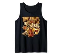 Voyage dans Le Temps, thé, café, Voyageur, Steampunk, Amoureux de la Science Débardeur