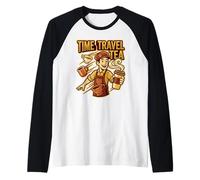 Voyage dans Le Temps, thé, café, Voyageur, Steampunk, Amoureux de la Science Manche Raglan