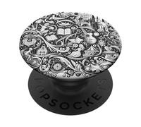 Voyage dans Le Temps: Une Aventure Artistique PopSockets PopGrip Adhésif
