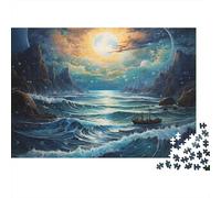 Voyage dans l'océan Puzzle 1000 Pièces Adulte avec Emboîtement Parfait, Jeu De Puzzle Jeu De Famille Amusant Et Stimulant pour Se Détendre Après Le Travail, Idée Cadeau Original 38x26cm/100