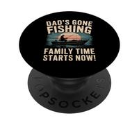 Voyage de pêche pour papa - Aventure en bateau pour papa, pêche en famille PopSockets PopGrip Adhésif