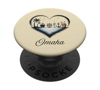 Voyage de Vacances Vacances Voyage Omaha pour Filles PopSockets PopGrip Adhésif