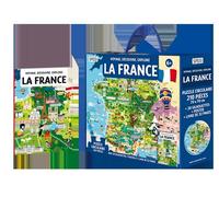 Sassi Junior Coffret puzzle Voyage découvre explore – La France – 210 pièces 70×70 cm, livre 32 p.