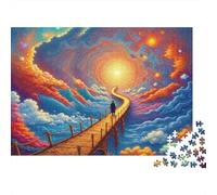 Voyage du Pont Cosmique 1000 Pièces Puzzle Unique Décoration Moderne Escalier vers Le Ciel Puzzles Jouets De Jeu pour Adultes Et Enfants 52x38cm/1000pcs