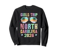 Voyage en Caroline du Nord 2026 pour Filles, Vacances, Natation, Vacances Sweatshirt