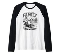 Voyage en Famille sur la côte drôle Squelette Humour Sombre Manche Raglan