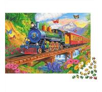 Voyage en Train pittoresque Puzzle 1000 Pièces Educa Jouet Divertissement Créatif De l'art De La Décoration intéressant Jeu Éducatif Challenge Toy Adultes & Enfants des 14 Ans 38x26cm/1000pcs