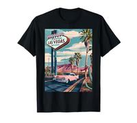 Voyage en voiture rétro dans le désert au cœur de Las Vegas T-Shirt