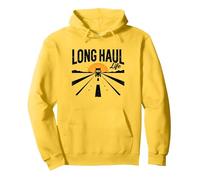 Voyage en Voiture rétro Keep on Truckin' Long Haul Life Trucker Sweat à Capuche, Unisexe pour Adultes, Citron, XL