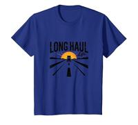 Voyage en Voiture rétro Keep on Truckin' Long Haul Life Trucker T-Shirt, Enfant, Bleu Royal, 8 Ans