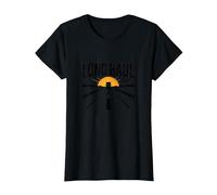 Voyage en Voiture rétro Keep on Truckin' Long Haul Life Trucker T-Shirt, Femme, Noir, XL