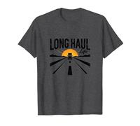 Voyage en Voiture rétro Keep on Truckin' Long Haul Life Trucker T-Shirt, Homme, Chiné Foncé, M