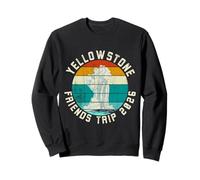 Voyage Entre Amis à Yellowstone, Vacances dans Un Geyser rétro en 2026 Sweatshirt