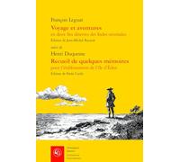 Voyage et aventures: suivi de Recueil de quelques mémoires pour l'établissement de l'île d'Éden