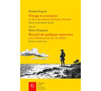 Voyage et aventures Suivi de Recueil de quelques mémoires pour l'établissement de l'île d'Éden - Henri Duquesne - Classiques Garnier - broché - Roman