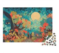 Voyage forêt Fantaisie 1000 Pièces Carton Robuste Puzzle De Bricolage Collecteurs Défi du Jeu Éducatif Entraînement du Cerveau Belle Décoration 38x26cm/1000pcs