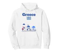 Voyage Grec Souvenir Amateur d'architecture Grecque Drapeau de la Grèce Sweat à Capuche
