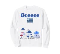 Voyage Grec Souvenir Amateur d'architecture Grecque Drapeau de la Grèce Sweatshirt