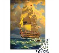 Voyage Historique de Navire de Guerre 1000 Pièces Carton Extra Épais Puzzle De Bricolage Amants De Famille Jeu De Famille Amusant Et Stimulant Belle Décoration 52x38cm/1000pcs