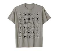 Voyage icônes communication langue aide étranger art T-Shirt