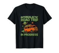 Voyage intergalactique en cours dans un van de science-fiction rétro au néon T-Shirt