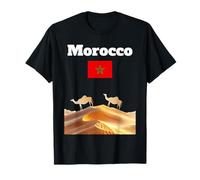 Voyage Marocain Souvenir Sahara Desert Visite Drapeau Maroc T-Shirt