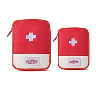 Voyage Mini First Aid Pouch, 2p mini sac de rangement de kit de premiers soins portable pour boîtes à médicaments, kits médicaux réutilisables Sac de sauvetage vide pour le camping Randonnée Camping
