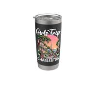 Voyage pour filles Charleston Caroline du Sud Vacances Gobelet isotherme en acier inoxydable double paroi