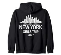Voyage pour Filles New York 2027 Skyline Girlfriend Sisters Travel Sweat à Capuche