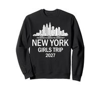 Voyage pour Filles New York 2027 Skyline Girlfriend Sisters Travel Sweatshirt