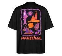 Voyage Rétro À Marseille Méditerranée T Shirt Oversize Unisexe Bio