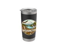 Voyage touristique souvenir de l'État de Washington Gobelet isotherme en acier inoxydable double paroi