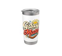 Voyage traditionnel australien Boomerang G'day Mate Australie Gobelet isotherme en acier inoxydable double paroi