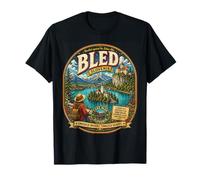 Voyage Vintage Bled Slovénie | Vacances rétro sur Le lac de Bled T-Shirt