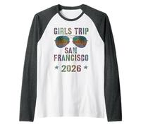 Voyage Vintage pour Filles à San Francisco 2026 Vacances Vacances Vacances Manche Raglan