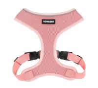 Voyager Aerolite Harnais anti-traction en maille pour chien avec léger, doux, respirant, coutures réfléchissantes et sangles réglables pour la marche, la course, le dressage, robuste et durable, rose,