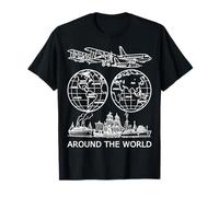 Voyager Autour du Monde Vintage Voyage Art Formes Mania T-Shirt