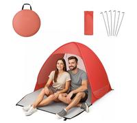Voyager Tente de Plage - Super Easy Pop-Up, Grand Espace, Protection UV UPF 50+, qualité Premium, légère et Portable, Ombre d'extérieur Polyvalente, 2 Personnes, Taille compacte pliée (Corail)
