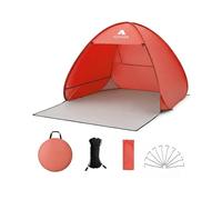 Voyager Tente de Plage - Super Easy Pop-Up, Grand Espace, Protection UV UPF 50+, qualité Premium, légère et Portable, Ombre d'extérieur Polyvalente, 2 Personnes, Taille compacte pliée (Corail)