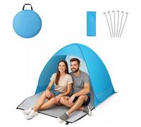 Voyager Tente de Plage - Super Easy Pop-Up, Grand Espace, Protection UV UPF 50+, qualité supérieure, légère et Portable, Abat-Jour d'extérieur Polyvalent, 2 Personnes, Taille compacte pliée, Bleu