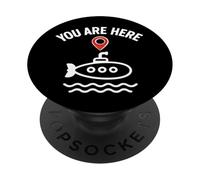 Voyageur de Vacances sous-Marin « You are Here » PopSockets PopGrip Adhésif
