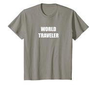 Voyageur du Monde T-Shirt, Enfant, Ardoise, 2 Ans