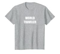 Voyageur du Monde T-Shirt, Enfant, Gris Chiné, 2 Ans
