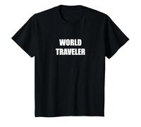 Voyageur du Monde T-Shirt, Enfant, Noir, 2 Ans