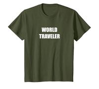 Voyageur du Monde T-Shirt, Enfant, Olive, 2 Ans
