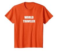 Voyageur du Monde T-Shirt, Enfant, Orange, 2 Ans