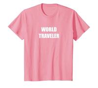 Voyageur du Monde T-Shirt, Enfant, Rose, 10 Ans