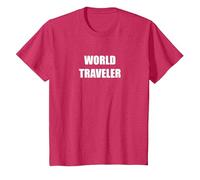 Voyageur du Monde T-Shirt, Enfant, Rouge chiné, 2 Ans