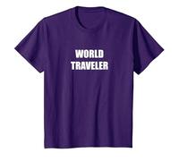 Voyageur du Monde T-Shirt, Enfant, Violet, 2 Ans